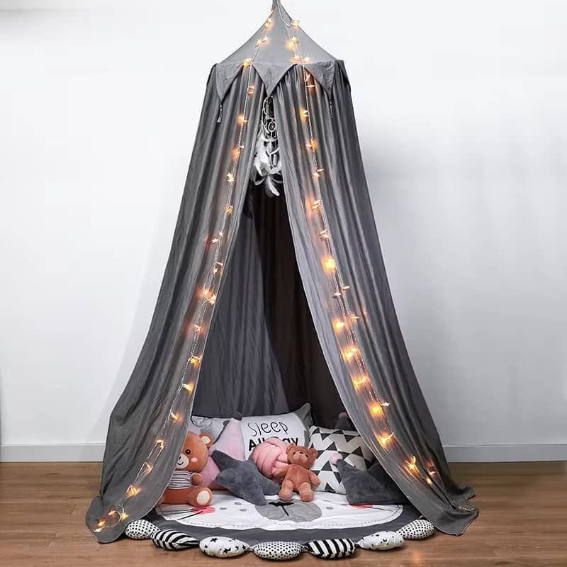 ciel de lit pour bebe - gris