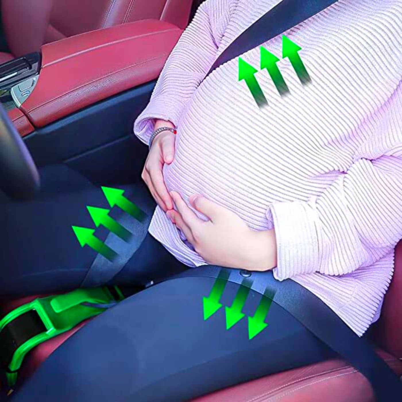 Ajusteur de ceinture de sécurité de voiture de grossesse, confort et  sécurité pour les mamans de maternité, protection du ventre, bébé à naître,  femme